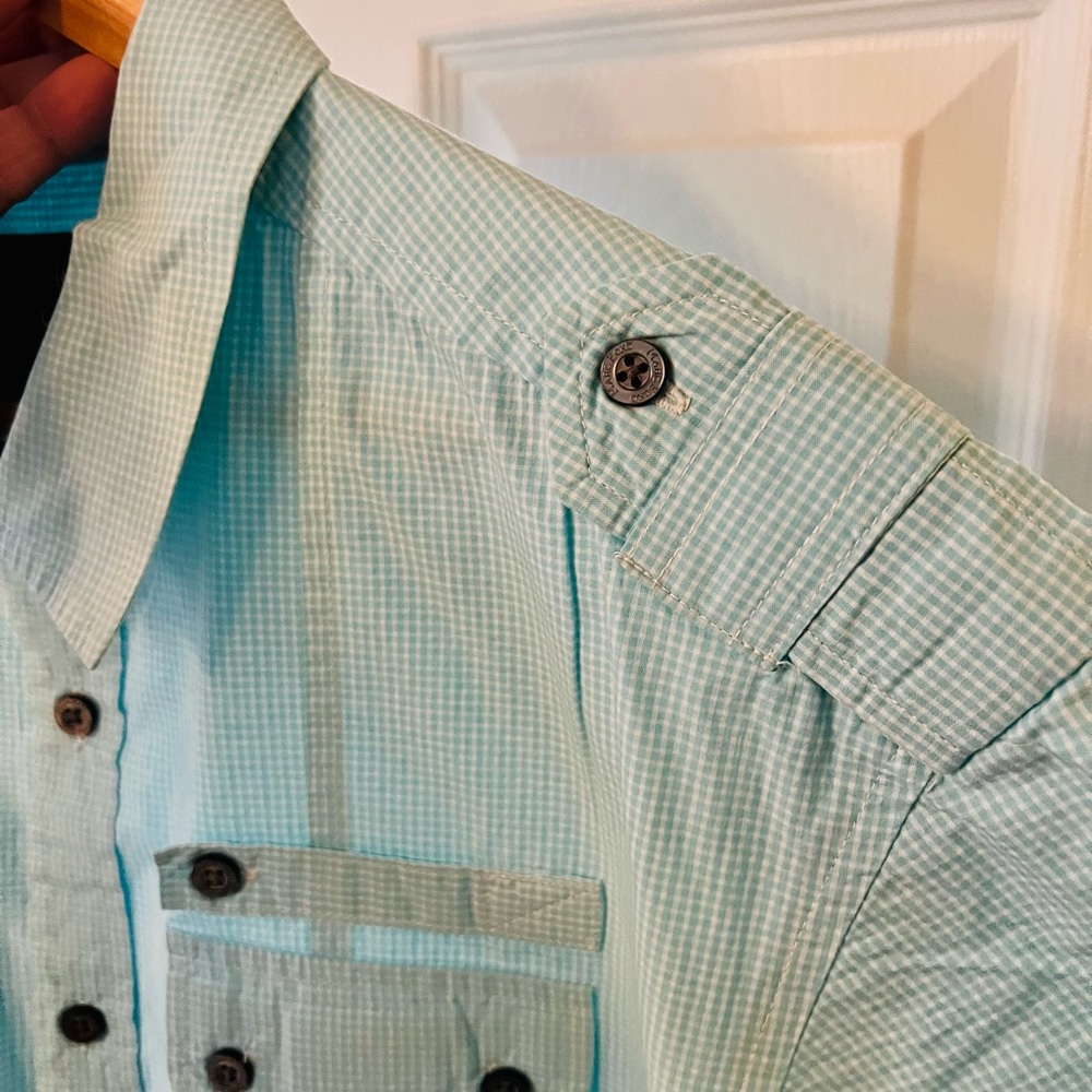 Short Sleeve Marc Echo Button Down, Size L, Small… - image 3